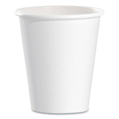 SOLO® Single-Sided Poly Paper Hot Cups, 6 oz, White, 50/Pack, 20 Packs/Carton