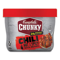 Campbell's® Chunky Firehouse Hot and Spicy Chili with Beans, 15.25 oz, 8/Carton, Ships in 1-3 Business Days
