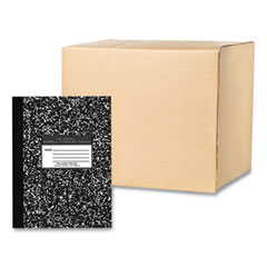 Roaring Spring® Flexible Cover Composition Book, Med/College Rule, Black Marble Cover, (80) 10.25 x 7.88 Sheet, 48/CT, Ships in 4-6 Bus Days