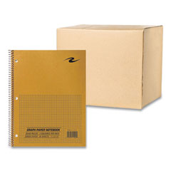 Lab and Science Wirebound Notebook, Quadrille Rule (5 sq/in), Brown Cover, (80) 8.5 x 11 Sheets, 24/Carton