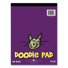Roaring Spring® Kids Doodle Pad, 80 White 9 x 12 Sheets, 12/Carton, Ships in 4-6 Business Days