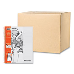 Whitelines Notebook, Medium/College Rule, Gray/Orange Cover, (70) 8.5 x 11 Sheets, 12/Carton, Ships in 4-6 Business Days