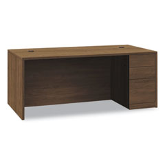 HON® 10500 Series Single Full-Height Pedestal Desk, Right: Box/Box/File, 72" x 36" x 29.5", Pinnacle