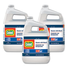 Comet® Cleaner with Bleach, Liquid, One Gallon Bottle, 3/Carton