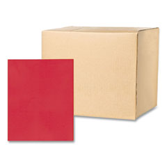 Pocket Folder, 0.5" Capacity, 11 x 8.5, Red, 25/Box, 10 Boxes/Carton