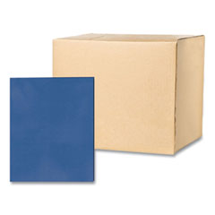 Pocket Folder, 0.5" Capacity, 11 x 8.5, Dark Blue, 25/Box, 10 Boxes/Carton