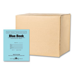 Recycled Exam Book, Wide/Legal Rule, Blue Cover, (8) 8.5 x 7 Sheets, 600/Carton