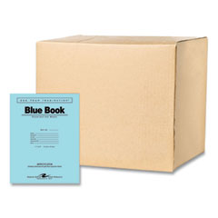 Recycled Exam Book, Wide/Legal Rule, Blue Cover, (8) 11 x 8.5 Sheets, 500/Carton
