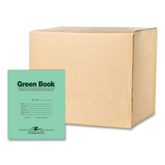 Recycled Exam Book, Wide/Legal Rule, Green Cover, (8) 8.5 x 7 Sheets, 600/Carton