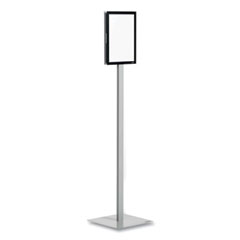 Durable® Info Stand Basic Floor Stand, 51.57" Tall, Black Stand, 8.5 x 11 Face