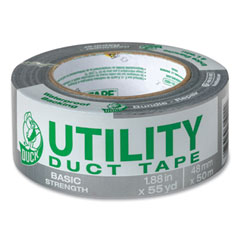 Duck® Utility Grade Tape, 3" Core, 1.88" x 55 yds, Silver