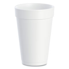 Dart® Foam Drink Cups, 16 oz, White, 20/Bag, 25 Bags/Carton