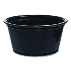 Dart® Conex Complements Portion/Medicine Cups, 2 oz, Black, 125/Bag, 20 Bags/Carton