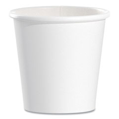 SOLO® Single-Sided Poly Paper Hot Cups, 4 oz, White, 50 Bag, 20 Bags/Carton
