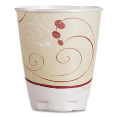 Dart® Trophy Plus Dual Temperature Insulated Cups in Symphony Design, 8 oz, Beige, 100/Pack