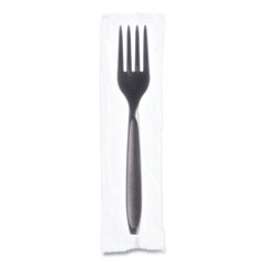 SOLO® Reliance Mediumweight Cutlery, Fork, Black, 1,000/Carton