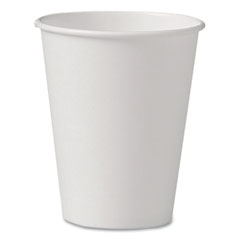 SOLO® Uncoated Paper Cups, Hot Drink, 8 oz, White, 1,000/Carton