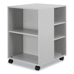 Durable® Flexible Multi-Functional Cart for Office Storage, Wood, 6 Shelves, 20.79 x 23.31 x 29.45, Gray