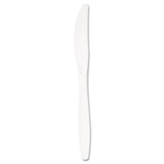 Dart® Guildware Heavyweight Plastic Knives, White, 100/Box, 10 Boxes/Carton