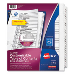 Avery® Customizable Table of Contents Ready Index® Black & White Dividers with Printable Section Titles