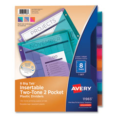 Avery® Big Tab™ Insertable Two-Pocket Plastic Dividers