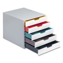 Durable® Desktop Document Sorter, 5 Sections, For File Size A4 to C4, 11 x 14 x 11.5, Assorted Colors