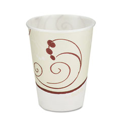 Dart® Trophy Plus Dual Temperature Insulated Cups in Symphony Design, 10 oz, Beige, 60/Pack, 25 Packs/Carton