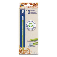 Staedtler® Wopex Extruded Pencil, HB (#2), Black Lead, Green Barrel, 10/Pack