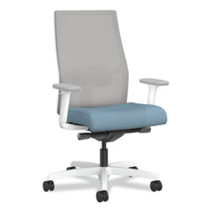 Ignition 2.0 4-Way Stretch Mid-Back Mesh Task Chair, White Lumbar Support, Carolina/Fog/White, Ships in 7-10 Business Days