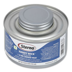 Sterno® Handy Wick Chafing Fuel, Methanol, 4 Hour Burn, 4.84 oz Can, 24/Carton