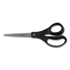 Fiskars® Scissors, Pointed Tip, 10" Long, Black Straight Handle