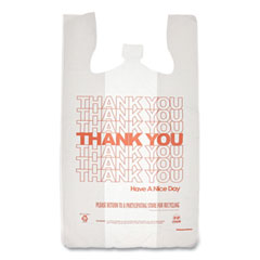 AmerCareRoyal® Thank You Bags, 13" x 23" x 23", Red/White, 1,000/Carton