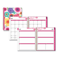Blue Sky® Mahalo Academic Year Create-Your-Own Cover Weekly/Monthly Planner, Floral Artwork, 11 x 8.5, 12-Month (July-June): 2023-2024