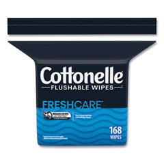 Cottonelle® Fresh Care Flushable Cleansing Cloths, 1-Ply, 5 x 7.25, White, 168/Pack