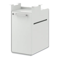 HON® Fuse Undermount Storage Pedestal, 1 Shelf/1 Cubby, Left/Right Orientation, White, 10 x 14.37 x 20,Ships in 7-10 Business Days