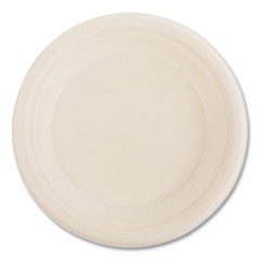Boardwalk® Bagasse PFAS-Free Dinnerware, Plate, 6" dia, Tan, 1,000/Carton