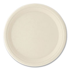 Boardwalk® Bagasse PFAS-Free Dinnerware, Plate, 10" dia, Tan, 500/Carton