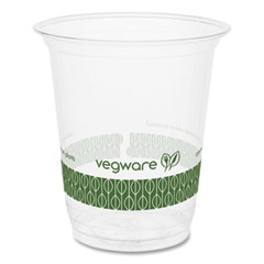 Vegware™ 76-Series Cold Cup, 7 oz, Clear/Green, 1,000/Carton
