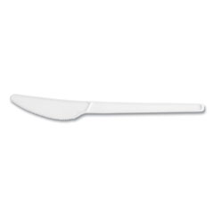 White CPLA Cutlery, Knife, 1,000/Carton