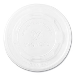 Vegware™ 115-Series Flat Hot Lids, For Use With 115-Series Soup Containers, White, Plastic, 500/Carton