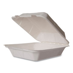 Vegware™ White Molded Fiber Clamshell Containers