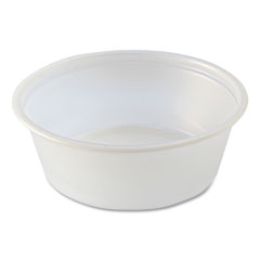 Fabri-Kal® Portion Cups, Squat, 1.5 oz, Translucent, 125/Sleeve, 20 Sleeve/Carton