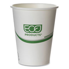Eco-Products® GreenStripe Renewable and Compostable Hot Cups, 12 oz, 50/Pack, 20 Packs/Carton