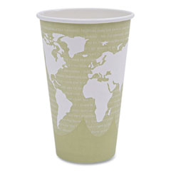 Eco-Products® World Art Renewable and Compostable Hot Cups, 16 oz, 50/Pack, 20 Packs/Carton