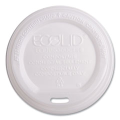 Eco-Products® EcoLid Renewable/Compostable Hot Cup Lid, PLA, Fits 10 oz to 20 oz Hot Cups, 50/Pack, 16 Packs/Carton