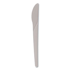 Eco-Products® Plantware Compostable Cutlery, Knife, 6", White, 1,000/Carton