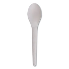 Eco-Products® Plantware Compostable Cutlery, Spoon, 6", White, 1,000/Carton