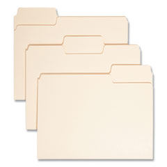 Smead™ SuperTab Top Tab File Folders, 1/3-Cut Tabs: Assorted, Letter Size, 0.75" Expansion, 14-pt Manila, 50/Box