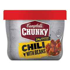 Campbell's® Chunky Chili with Beans, 15.25 oz Bowl, 8/Carton, Ships in 1-3 Business Days