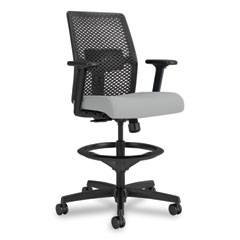HON® Ignition 2.0 ReActiv Low-Back Task Stool, 22.88" to 31.75" Seat Height, Flint Seat, Charcoal Back, Black Base